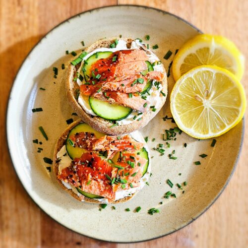 salmon english muffin