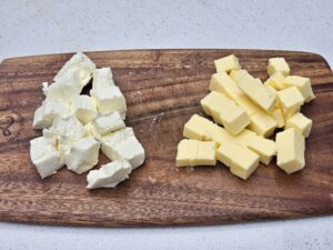 Cream cheese and butter for scones